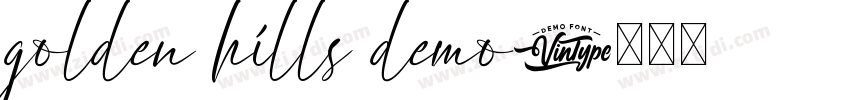 golden hills demo字体转换